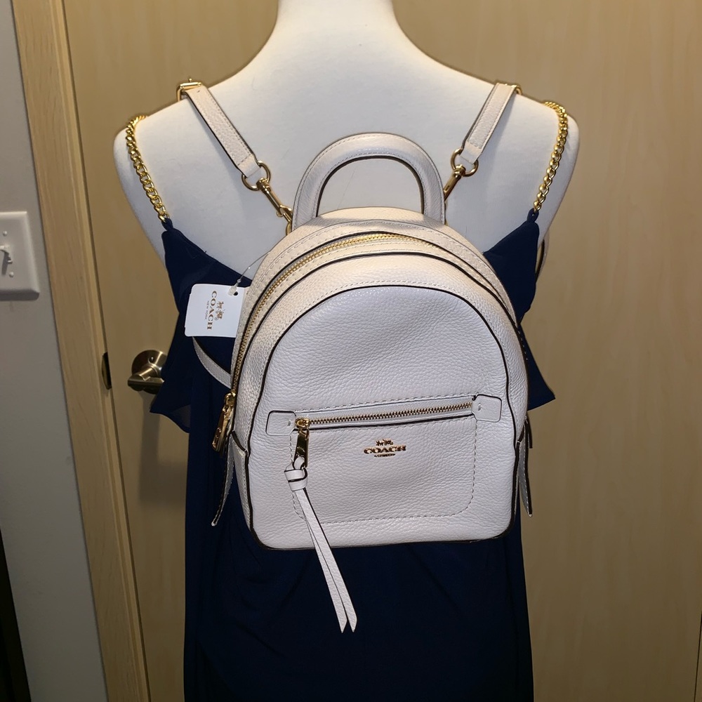 Coach White Leather Mini Backpack with Gold Hardware - Picture 8 of 9